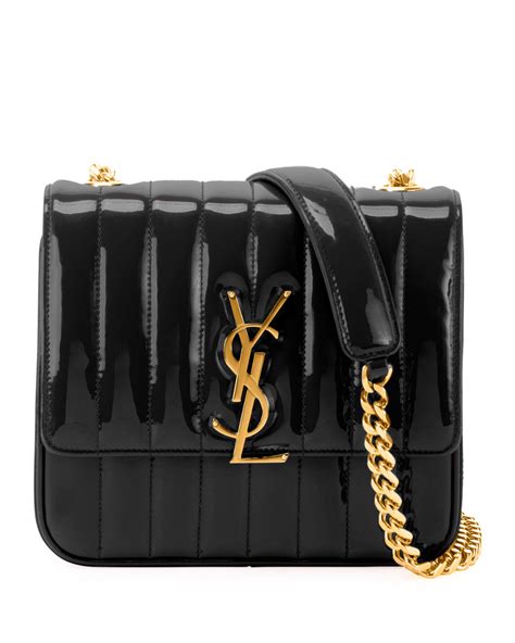 Saint Laurent Vicky Medium YSL Monogram Patent Chain 